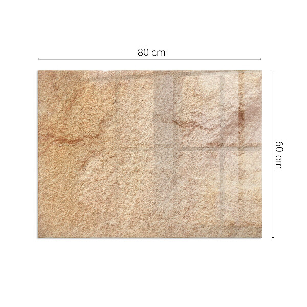 Szyba hartowana pod kominek Motyw autentycznego kamienia