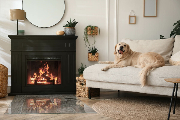 Vloerplaat openhaard Geperforeerd metalen ontwerp