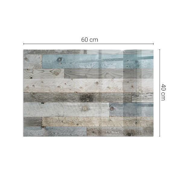 Plaat voor onder kachel Diverse kleuren planken in de stijl