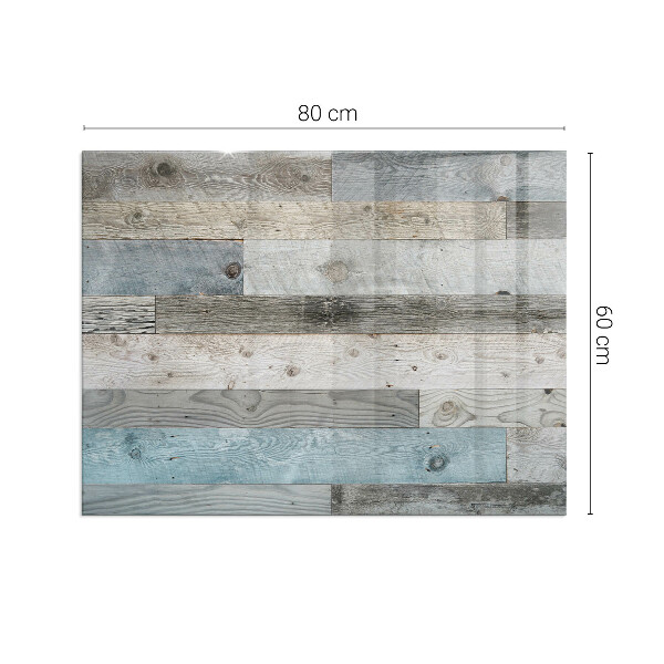 Plaat voor onder kachel Diverse kleuren planken in de stijl