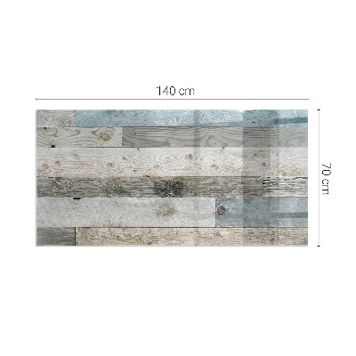 Plaat voor onder kachel Diverse kleuren planken in de stijl