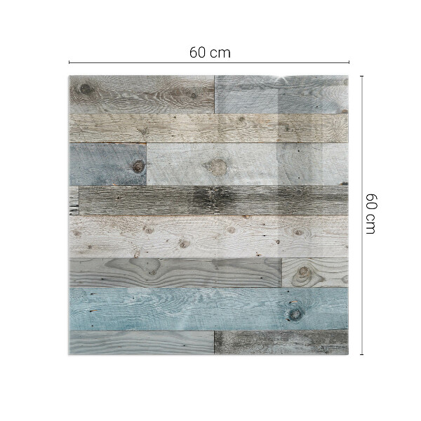 Plaat voor onder kachel Diverse kleuren planken in de stijl