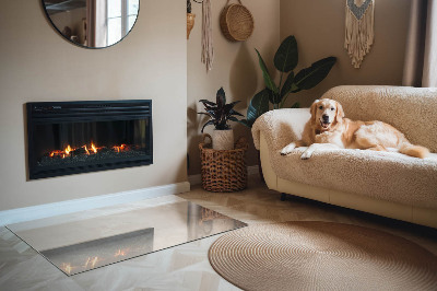 Szyba hartowana pod kominek Stylizacja z wzorem marmurowym