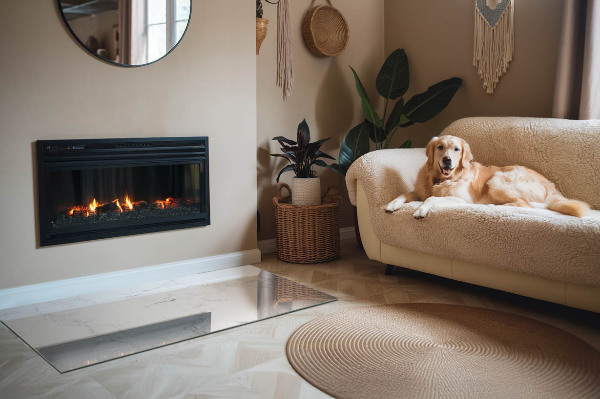 Vloerplaat openhaard Marmerpatroon met elegante aderen