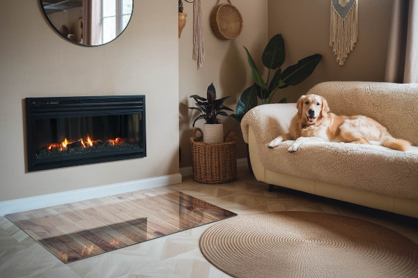 Vloerplaat openhaard Bordenpatroon in een harmonieuze opstelling