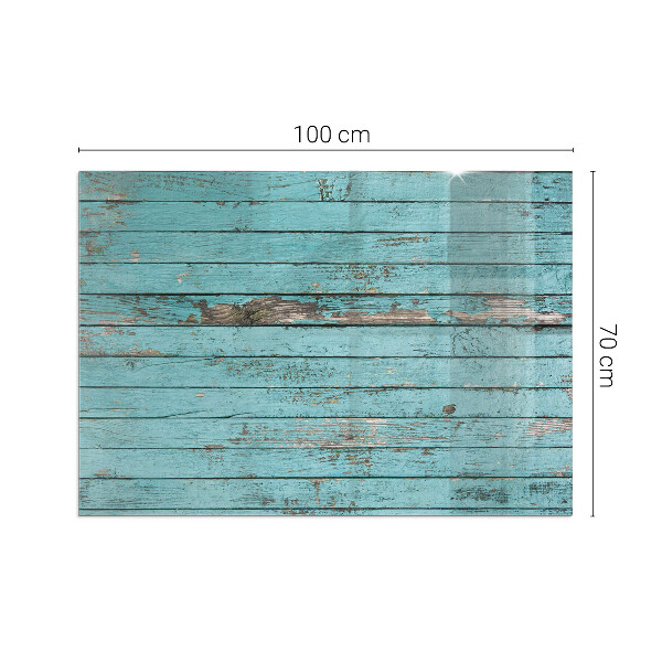 Plaat voor onder kachel De rustieke uitstraling van de planken op het product.