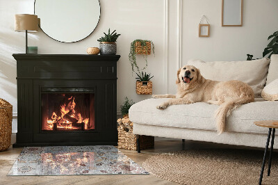 Plaat voor onder kachel Mozaïekachtige patroontegels