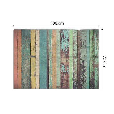 Plaat voor onder kachel Borden in vele kleurrijke tinten.