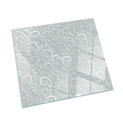 Szyba hartowana pod kominek Wyrafinowany design roślinny