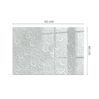 Szyba hartowana pod kominek Wyrafinowany design roślinny