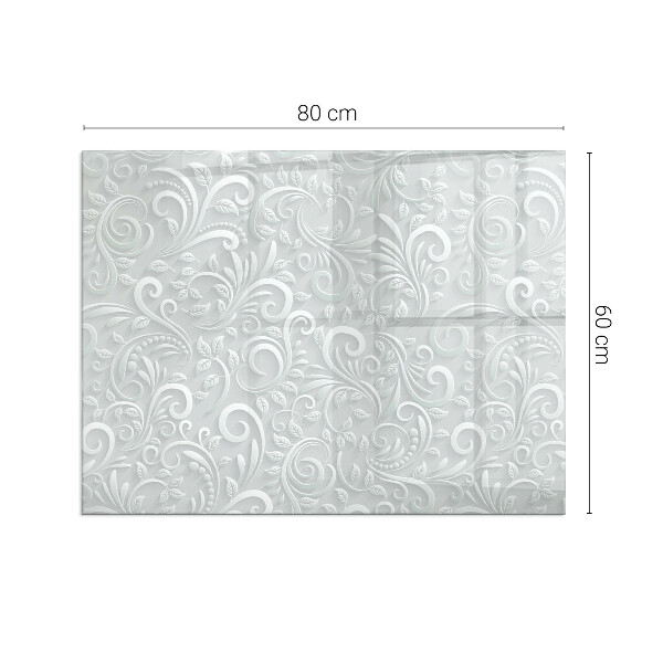 Szyba hartowana pod kominek Wyrafinowany design roślinny