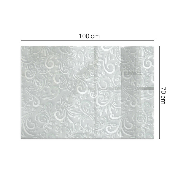 Szyba hartowana pod kominek Wyrafinowany design roślinny