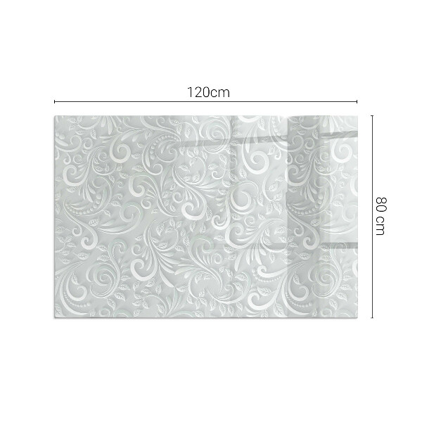 Plaat voor onder kachel Verfijnd plantenontwerp