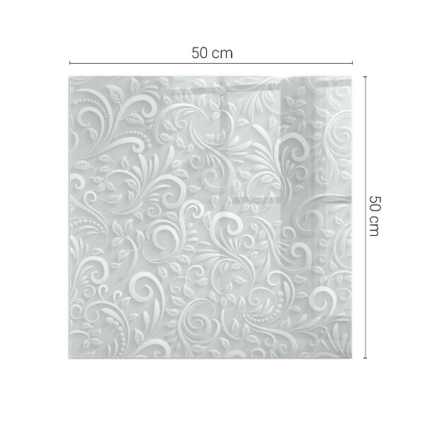 Szyba hartowana pod kominek Wyrafinowany design roślinny