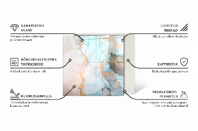Plaat voor onder kachel Abstract 3D-patroon