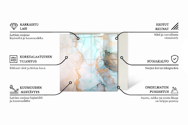 Plaat voor onder kachel Abstract 3D-patroon