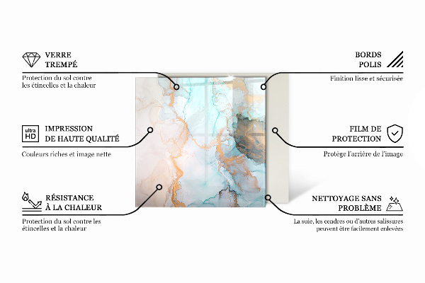 Plaat voor onder kachel Abstract 3D-patroon
