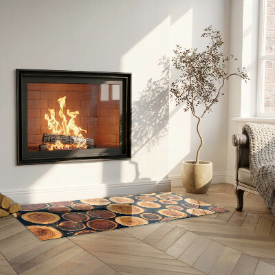 Podkładka pod kominek Skrzynka z motywem drewna wciętego