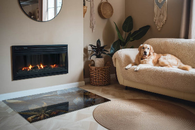 Podkładka pod kominek Szykowne liście w wzorze