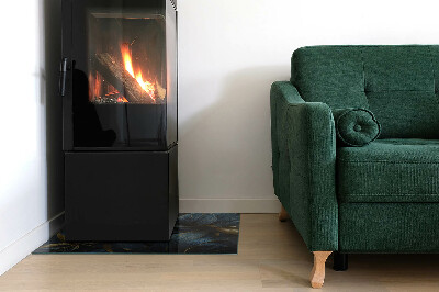 Vloerplaat openhaard Chique bladeren in een patroon