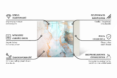Plaat voor onder kachel Abstracte kleurgolven
