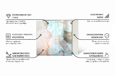 Plaat voor onder kachel Abstracte kleurgolven
