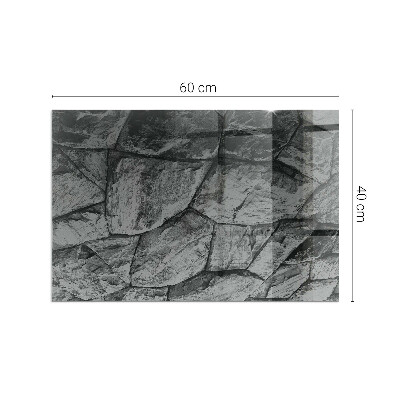 Szyba hartowana pod kominek Naturalny motyw kamienia