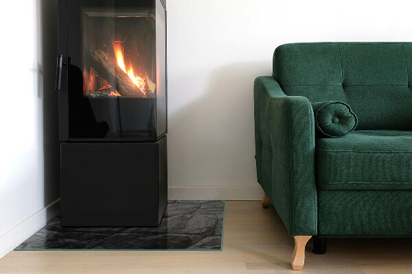 Plaat voor onder kachel Natuursteenmotief