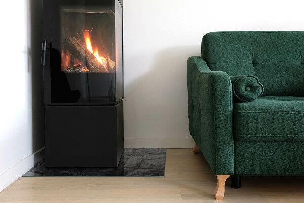 Plaat voor onder kachel Natuursteenmotief