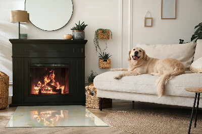 Vloerplaat openhaard Marmerpatroon in een moderne stijl