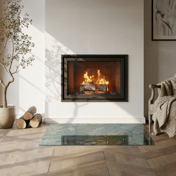 Podkładka pod kominek Motyle wśród roślinnych akcentów