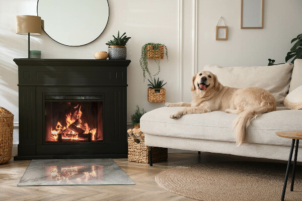 Plaat voor onder kachel De esthetiek van natuursteen