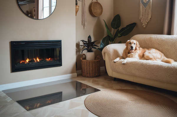 Szyba hartowana pod kominek Kolor Szaro-brązowy