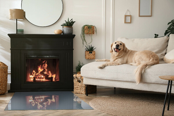 Plaat voor onder kachel Kleur: Donkerblauw