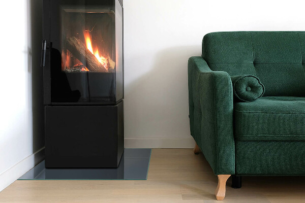 Szyba hartowana pod kominek Kolor Ciemnoniebieski