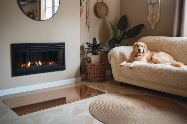 Vloerplaat openhaard Kleur bruin