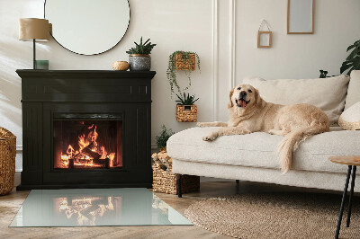 Szyba hartowana pod kominek Kolor Jasnozielony