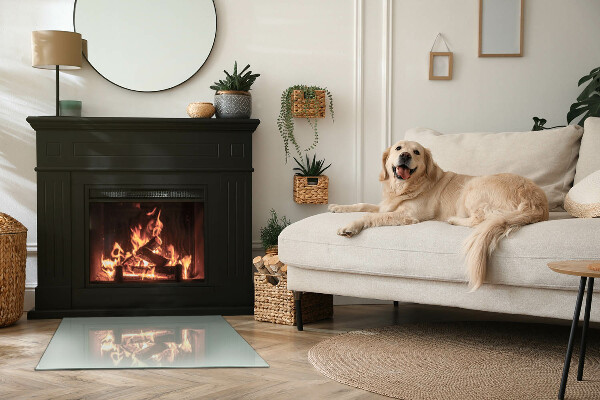 Szyba hartowana pod kominek Kolor Jasnozielony