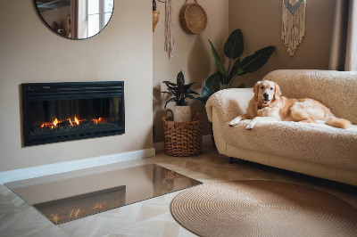 Plaat voor onder kachel Kleur bruin