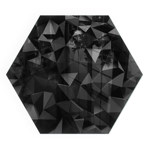 Zeshoekige plaat onder houtkachel Geometrie in drie dimensies