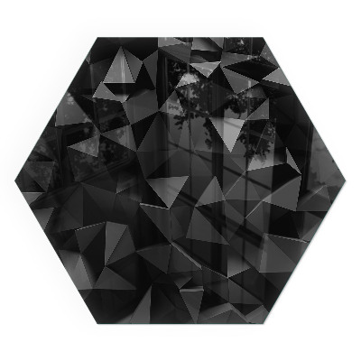 Zeshoekige plaat onder houtkachel Geometrie in drie dimensies