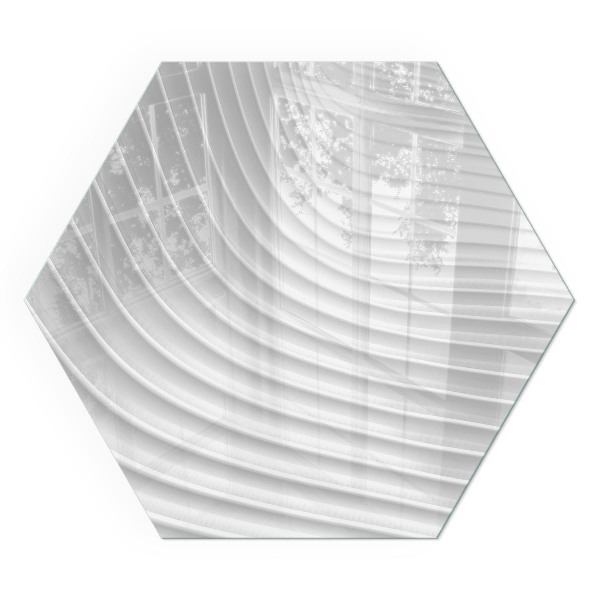 Zeshoekige onderplaat kachel Golven van subtiele vormen