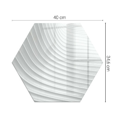 Sześciokątne szkło pod kominek Fale subtelnych kształtów