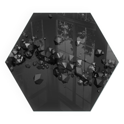 Zeshoekige vloerplaat voor kachel Abstracte wolkvormen in vaste stoffen