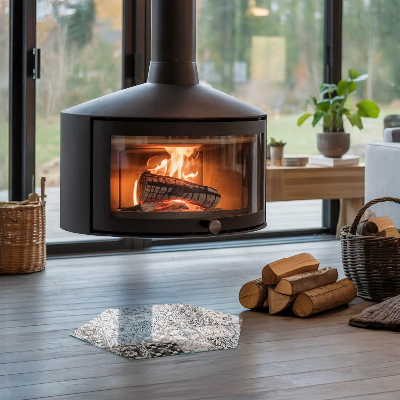 Zeshoekige plaat onder houtkachel Decoratieve tegelpatronen