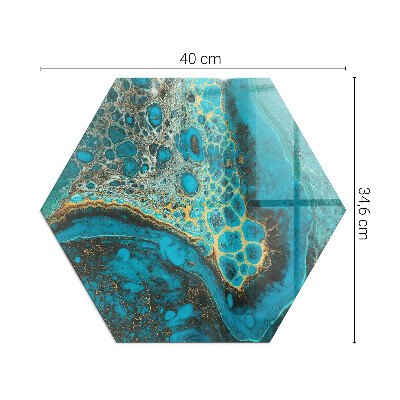 Zeshoekige plaat onder houtkachel Organisch patroon in een abstracte stijl