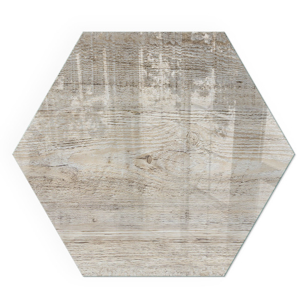 Zeshoekige plaat onder houtkachel Natuurlijk licht houtpatroon