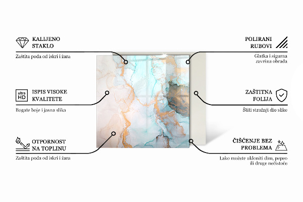 Zeshoekige onderplaat kachel Abstract textuurmotief