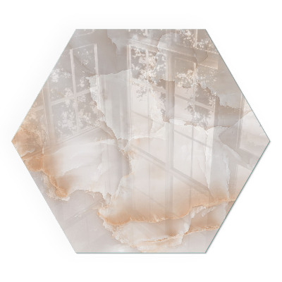 Zeshoekige onderplaat kachel Organisch steenmotief