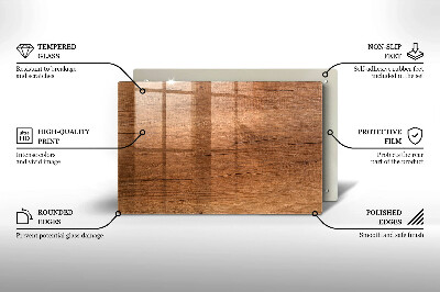 Glasplaat voor grafkaars Houtstructuur